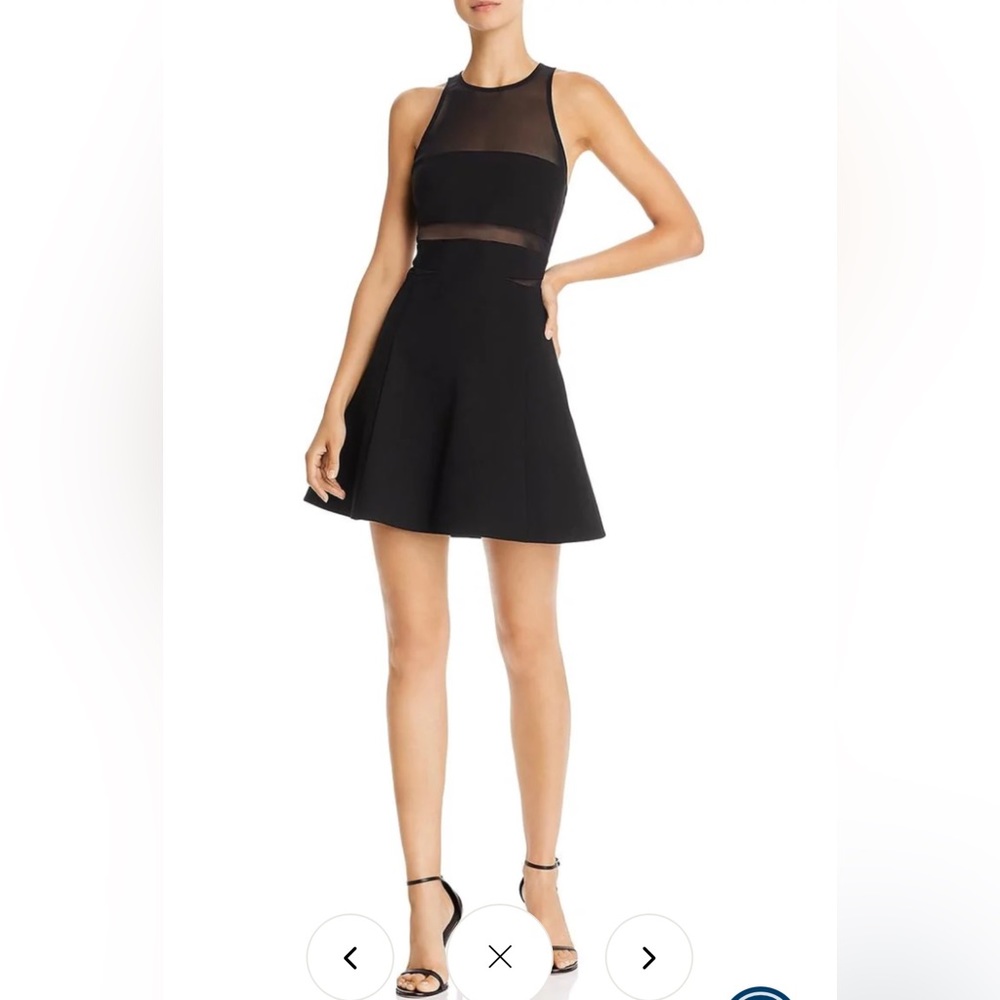 RENEE WOMENS MESH DETAIL SLEEVELESS MINI DRESS LIKELY